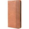 DESSEN Cover per TCL 305i, Wallet Style PU Leather Shell, Custodia a Libro Flip Smart Magnetica con Appoggio e Porta Carte di Credito. Marrone