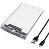 YARCHONN Hard disk esterno SATA da 2,5 pollici, alloggiamento USB di tipo C a SATA III, senza attrezzi, con disco rigido USB 3.0, cavo dati per HDD SSD da 7 mm da 9,5 mm