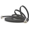 1aTTack.de 15m - nero - 1 Stück - Cavo di Rete Ethernet Cat6 Piatto Lan Gigabit RJ45 Cat 6 compatibile Cat5 Cat5e Cat7 Cat8