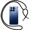Pnakqil Cover per Xiaomi 17T Pro con Cordino, Trasparente Custodia con Laccio Tracolla Cellulare Girocollo Collana Protettiva per Xiaomi 17T Pro 6,83, Nero