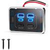 Linkstyle Presa USB 12V 24V, Caricatore USB C da Incasso 102W con 4 Porte, PD 36W & 30W, Doppia QC3.0 18W, Doppio Interruttore, per Camper, Caravan, Barca, Auto, Camion