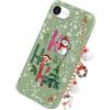 Yoedge Natale Cover per iPhone 16e/SE 4/SE 2025 6,1 con Catena, Natalizia Braccialetto Custodia con Carino Disegni Alberi di Natale, Sottile Silicone TPU Bumper Antiurto Christmas Case, Verde