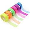 Modixun 6 rotoli di note adesive trasparenti scrivibili, nastro evidenziatore rimovibile per libri, linguette adesive per annotare libri, schede di annotazione,0,7 x 32,2,4 m, neon