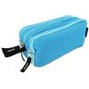 STARPLAST ASTUCCIO - 3 cerniere, 3 scomparti, grande capacità, multiuso, per uso scolastico, lavoro, università - BLU PASTELLO