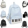 Generic Polka Dot Piano Backpack,Cute Dot Music Theme Backpack with Pendant，Blue | Music Themed Polka Dot Backpack, High-Capacity Novelty School Backpack with Star Keychain Polka Dot,Lightweight,Padded Straps