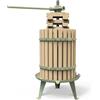 SQUEEZE master Pressa per vino frutta manuale per mele, uva e agrumi, cesto in legno massiccio con blocchi - Spremivino di sidro certificato LFGB (robusto) (18 l)