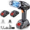 SEALIGHT Aspirabriciole Senza Fili, 35000PA 9 in 1 Aspirapolvere per Auto Portatile,con 2 Batterie Ricaricabili, Motore Brushless, Mini Aspirabriciole Senza Fili Potente per Auto Casa