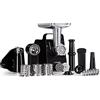 Klarstein Mighty Mince - Tritacarne Elettrico, Potenza da 500 a 1361 W, Tritacarne con Accessori per Insaccati, Kebbe e Salse, Trita Carne Multifunzionale, Passapomodoro, Nero