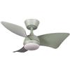 Perenz 7159SV IR -Ventilatore da Soffitto con Luce, Telecomando, 3 Pale Diametro 77 cm Verde Salvia