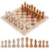 RADICALn 16 Inches Handmade Dark and Light Brown Original Marble Two Players Full Chess Game Set by RADICALn