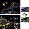 SiYear Set di Carta per Pittura con Graffio per Adulti e Bambini, Serie Edifici Storici Urbani Scena Notturna, Gratta e Vinci Creativo Regalo Fai da Te con 4 Utensili (A3-Seattle + Bay Bridge)