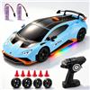 Normodic Lamborghini - Auto telecomandata, 1:24 ad alta velocità, con valvola a farfalla completamente proporzionale e luci LED, corsa 25 km/h, auto Lamborghini RC Drift per ragazzi dai 6, 7, 8, 9, 10, 11, 12