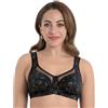 Anita Reggiseno comfort Clara Art - Reggiseno senza ferretto con coppe in tre divise, spalline confortevoli e scollature, nero/antracite, 7D