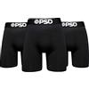 PSD Men's Basic Solid Boxer Briefs - 7 inch Inseam Breathable And Supportive Men's Underwear with Moisture-Wicking Fabric