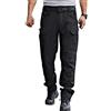 Onsoyours Pantaloni Cargo Uomo Militari Tattici Mimetici Pantaloni Softshell con Tasche Laterali Uomo Pantalone Combat Trekking Multitasche Skinny Fit Chino Pant Uomo C Nero XS