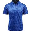 Generisch Camicia da uomo con paillettes scintillanti, vintage, estiva 1/4, con bottoni glitterati, a maniche corte, anni '70, per feste, discoteca, per clubwear, tinta unita, casual, lucida, costume