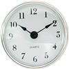 Uposao Orologio al quarzo retrò da 80 mm, inserto rotondo per orologio da parete, movimento fai da te, numeri romani/arabi, testa di orologio intarsiata per camera da letto, scuola