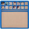 BENECREAT Tappetino Perline Blu, Pannello di Perline In Feltro Rettangolare Da 30x30cm con Scale e 14 griglie, Vassoio per La Creazione di Gioielli, Forniture