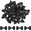 QUARKZMAN 80Pz Fiocchetti Nero 3.8x2.5cm Fiocchi Nastro Raso per Creazioni Regalo Fiocco Piccoli per Decorazioni all'Ingrosso Mini Fiocchetti Natalizi