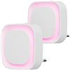 YUNLEX Luce notturna presa rosa per bimbo, dimmer, crepuscolare | Luce rosa soffusa e calda, atmosfera romantica. Luce indiretta. Ideale per cameretta, camera da letto, angoli accoglienti.