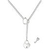 Dtexhif Collana girocollo a catena a forma di cuore O Ring per donne e uomini in acciaio inossidabile catena cubana collane a forma di Y collare punk rock regolabile Lariat Y collana prom collane