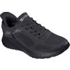 Skechers Uomo Bobs Squad Chaos Solid Step Scarpe da Allenamento, Dark Charcoal Knit, 43 EU