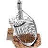 CKG Paletta per la sabbia per il rilevamento di metalli Heavy Duty Sifter Scoop in acciaio inossidabile 304, pala per metal detector, per caccia al tesoro, spiaggia e accessori per metal detector, 9 x