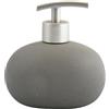 MSV 140751 Bali Dispenser Sapone Ceramica ABS/Gres Grigio Scuro 12,5 x 8,5 x 13 cm