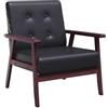 vidaXL Poltrona da salotto, seduta da soggiorno, sedia da soggiorno, sedia da camera da letto, sedia da pranzo, colore: Nero similpelle