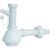 LE AMAZZONI STORE Sifoni, canotti in plastica (polipropilene) per lavello, lavabo, lavandino, vasca, doccia, lavatoio ad incasso o salvaspazio (Sifone a bottiglia da 1'' 1/4-1/2 e scarico)