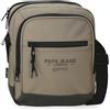 Pepe Jeans Waltford Two Compartments Beige Tablet Borsa a Tracolla 22x27x10 cm Poliestere with Dettagli in Pelle Sintetica di Joumma Bags