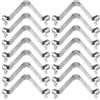 YARNOW 40 Pezzi Clip Molla per Pali, Clip per Asta Tenda a V, Metallo Argento, Posizionamento Rapido e Sicuro, Facile Installazione, per Asta Tenda e Ombrello, Uso Esterno e Fissaggio