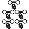Ciieeo 5 Set Clip per Boccaglio da Immersione, Supporto per Tubo Boccaglio in Silicone e ABS Nero, Compatibilità, per Maschera da Immersione e Snorkeling, Adulti e Sub Professionisti