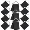 VILLCASE 25 Set Anelli Triangolari e Portatili in Metallo Nero per Tappetino Elastico, Fibbie Sostituibili Set per Rete Trampo, per attività All'aperto
