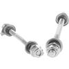 BESTOMZ 2 Pezzi Mozzo ASSE Solido per Ruota Bici, Ferro, Argento
