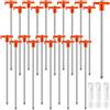 Preocea Confezione da 20 picchetti da tenda in acciaio da 25 cm, arancioni | Picchetti resistenti alla ruggine per tenda, picchetti con presa forte per tende da campeggio all'aperto e da giardino