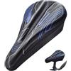 Risveglio Sella della bicicletta della spugna del silicone traspirante (nero e blu)