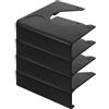SAFIGLE 4 Pezzi Piastra Angolare e Maggiore Durata per Tavolo da Biliardo in Plastica Dura di Resina Nera Diametro Apertura 8,5cm e Larghezza Max 11,5cm, Installazione Rapida per Tavoli