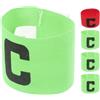 EXAOMBLE 5 Pezzi Fascia da Capitano Calcio Regolabile in Bracciale Sportivo | Allenamento e Sport di Squadra, Cambio Rapido, Design Leggero, Identificazione Chiara