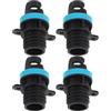 GETAJGHSD 4 Pezzi Adattatore Valvola per Barche Gonfiabili in PVC Nero Compatibilità Versatile e Installazione Rapida per Escursioni di Pesca e attività Outdoor