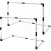 KMUNGDWG Set di 2 mini porte da calcio in plastica e rete in poliestere, 91,5 x 48 x 61 cm, per bambini, con ganci a terra per il fissaggio, facile da montare