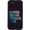 Birthday Gift Limited Edition September Custodia per iPhone SE (2020) / 7/8 Edizione Limitata Settembre 2008 Retro Vintage 2008