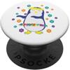 Penguin North Pole South ice cold flight Pinguino ama ballare PopSockets PopGrip Adesivo