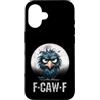 Black Crazy Crow Gothic Moon Halloween A Custodia per iPhone 16 F-Caw-F Corvo Nero Uccello Nero Divertente Corvo F-Caw-F
