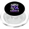 Alzheimer's Awareness Purple Ribbon Appa Indosso il viola per il supporto di mia zia Alzheimer PopSockets PopGrip per MagSafe