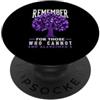 Alzheimer's Awareness Purple Ribbon Appa Ricorda per coloro che non possono porre fine all'Alzheimer PopSockets PopGrip Adesivo