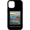 Mackinac Island Travel Art Studio Custodia per iPhone 12/12 Pro Mackinac Island Michigan Grandi Laghi Vintage Retro Art