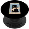Death Tarot Card Black Cat Witchy Hallow Tarocchi Gatto Nero Morte Strega Gatto PopSockets PopGrip Adesivo