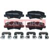 KAMOKA Kit pastiglie freni Posteriore con segnalatore acustico usura con accessori JQ101026 Compatibilità con KIA PICANTO JA