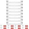 PATIKIL 105mm (4,13) Kit Staffa Montaggio Universale per Lampada, 8 Set Piastra per Plafoniera con Barra Trasversale con Vite Lampadario a Sospensione per Lampada Soffitto